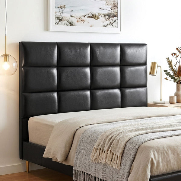 Artiss Queen Pu Leather Bed Headboard Black Headboards & Footboards