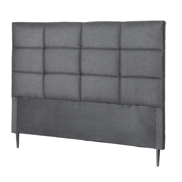 Artiss Queen Charcoal Linen Fabric Bed Headboard With Grid Tufting Headboards & Footboards