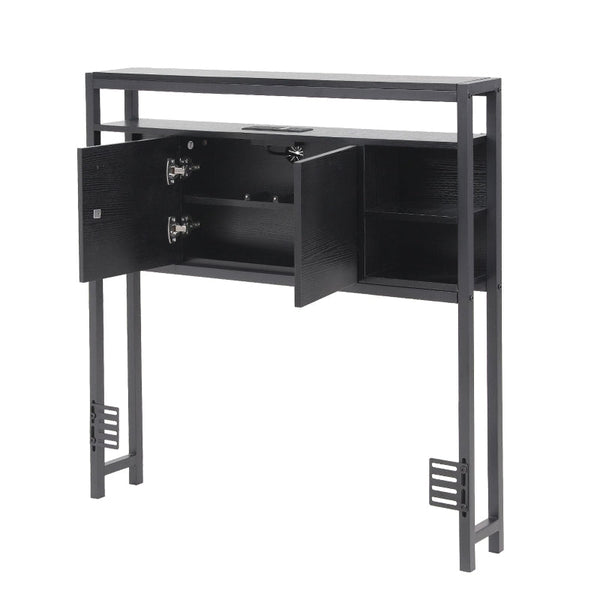 Artiss King Single Storage Headboard With Charging Station Black Headboards & Footboards