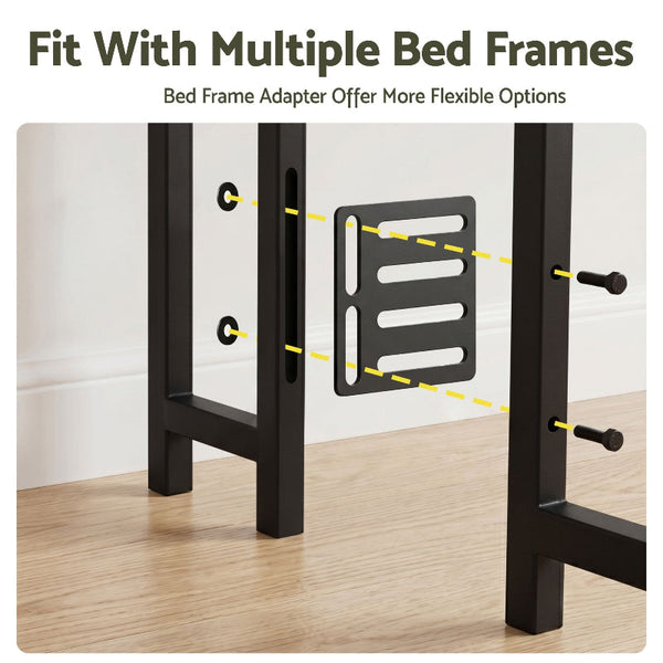 Artiss King Single Storage Headboard With Charging Station Black Headboards & Footboards
