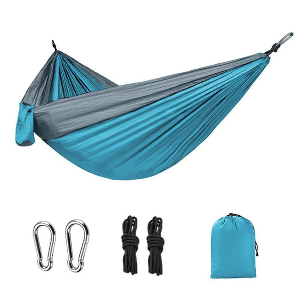 Light Double Nylon Camping Hammock With Straps. Great For Trips Beach Yard & Garden. Hammocks