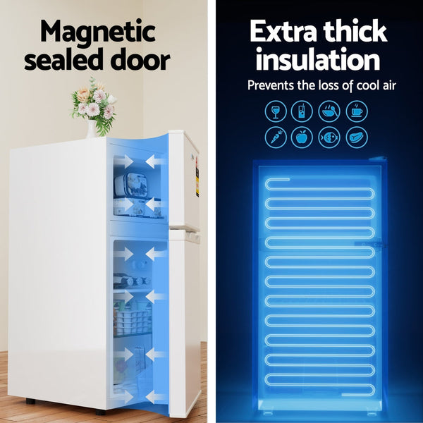 Devanti 80L Bar Fridge Mini Freezer Refrigerator White Mini Fridges