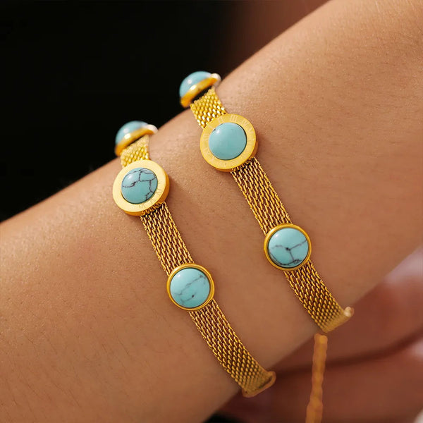 Turquoise Titanium Steel Bracelet Bracelets