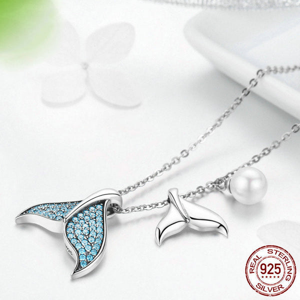 925 Mermaid Tears Zircon Bead Silver Necklace For Women Necklaces & Pendants
