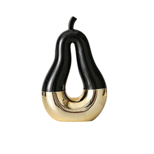 Modern Minimalist Gilded Apple Pear Creative Wine Cabinet Decorative Piece Luxury Home Living Room Entrance Ceramic Craft Ornaments & Statues