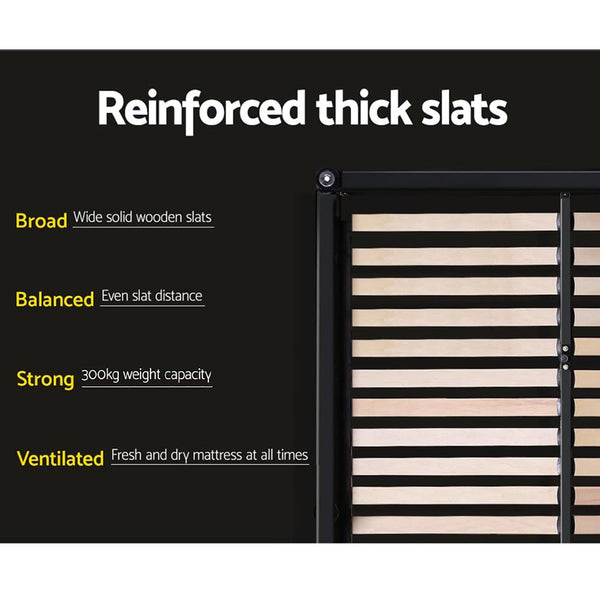 Artiss Bed Frame King Size Charcoal Pier King Bed Frames