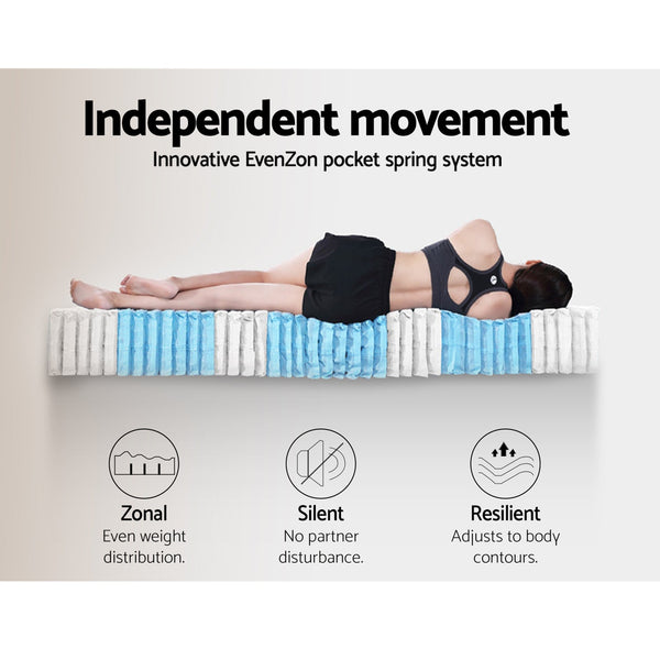 Artiss Bed Frame With 36Cm Giselle Mattress Set King Single Gas Lift Base Grey King Single Bed Frames