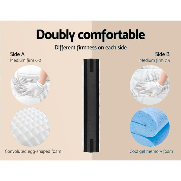 Artiss Bed Frame With 36Cm Giselle Mattress Set King Single Gas Lift Base Grey King Single Bed Frames