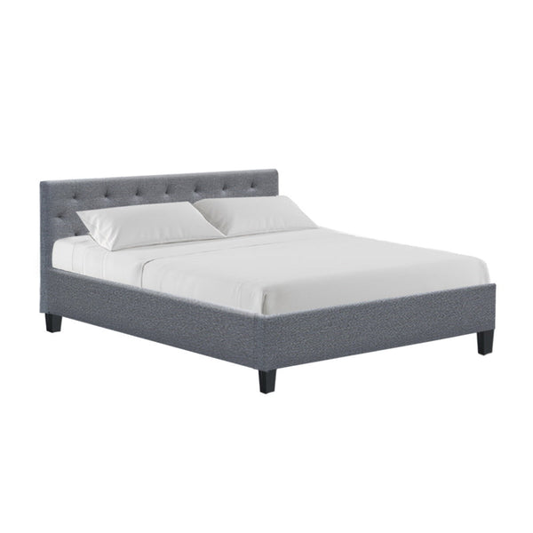 Artiss Bed Frame Queen Size Grey Vanke Queen Bed Frames