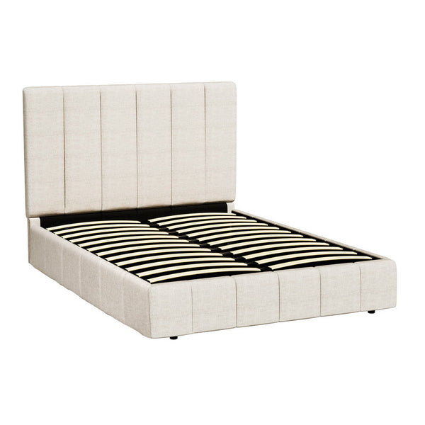 Artiss Bed Frame Double Size Beige Tette Double Bed Frames
