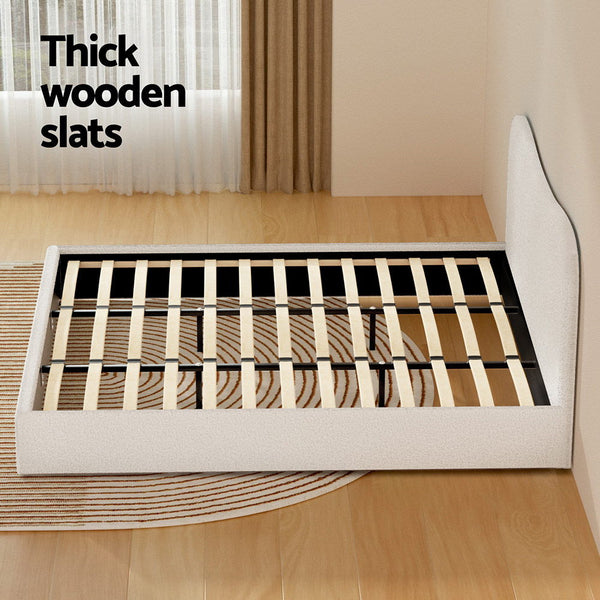 Artiss Bed Frame King Size Boucle Dara King Bed Frames