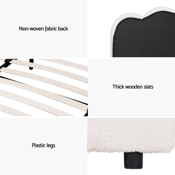 Artiss Bed Frame Double Size Boucle Fion Double Bed Frames