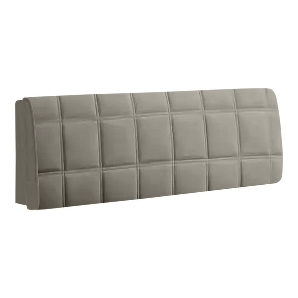 Headboard Cover Square Light Gray Super Soft Smooth Quilted Velvet Bed Back Dust Protector 100X70cm Headboards & Footboards