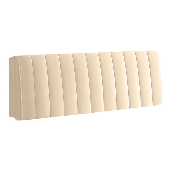 Off White Short Plush Super Soft Smooth Quilted Velvet Bed Headboard Cover 100X70cm Headboards & Footboards
