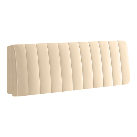Off White Short Plush Super Soft Smooth Quilted Velvet Bed Headboard Cover 100X70cm Headboards & Footboards