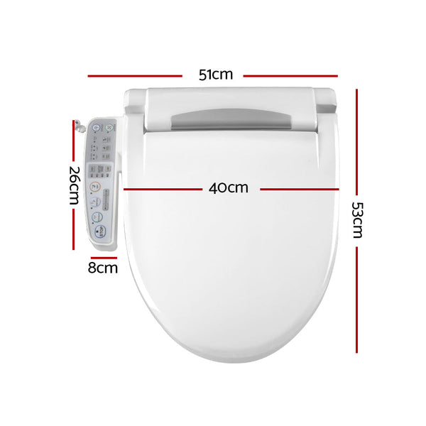 Cefito Electric Bidet Toilet Seat Cover Auto Smart Water Wash Dry Panel Control Bidets