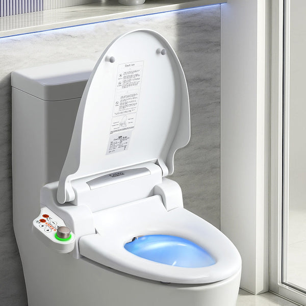 Cefito Electric Bidet Toilet Seat Cover Led Night Light Heated With Remote Bidets