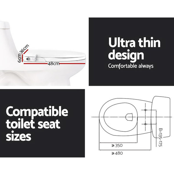 Cefito Non Electric Bidet Toilet Seat Cover Auto Water Spray Wash Knob Control Bidets