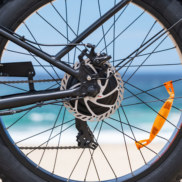 Valk Electric Fat Tyre Cruiser Bike Ebike With Throttle Matte Black Bicycles