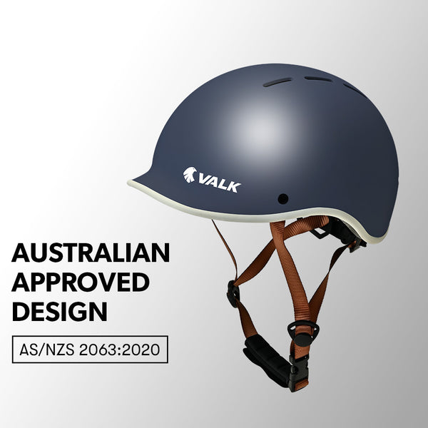 Valk Retro Bike Helmet 56 61Cm S M L Universal Dial Fit System Shadow Navy Helmet Accessories