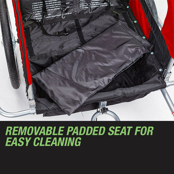 Tag Along Kids Bike Trailer Child Bicycle Pram Stroller Children Wheel Jogger Red Trailers