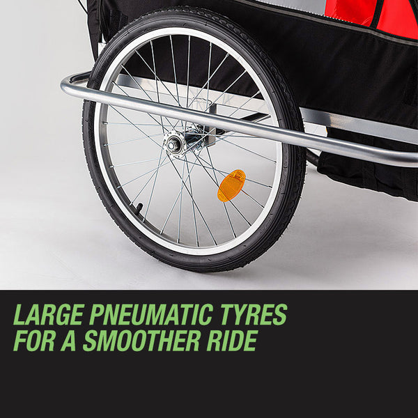 Tag Along Kids Bike Trailer Child Bicycle Pram Stroller Children Wheel Jogger Red Trailers