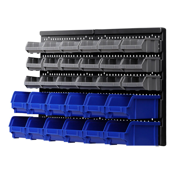 Giantz 30 Storage Bin Rack Wall Mounted Storage Bins & Baskets