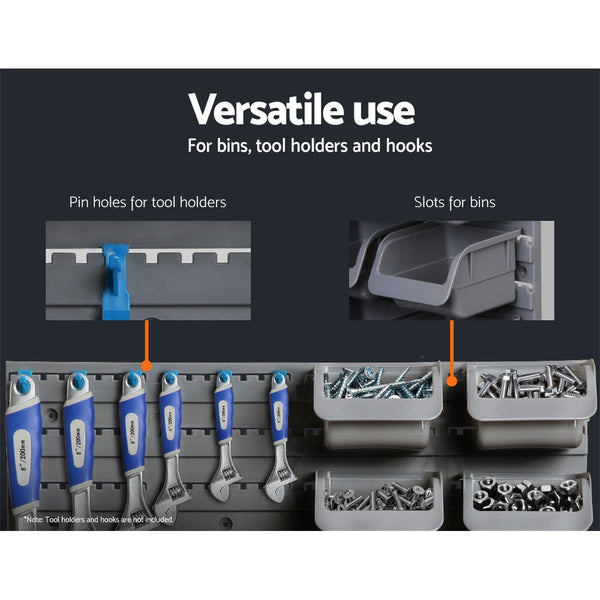 Giantz 96 Storage Bin Rack Wall Mounted Storage Bins & Baskets