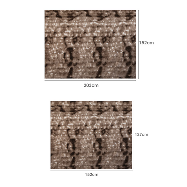 Dreamz Luxury Tie Dye Blanket Brown 152Cm X 203Cm Blankets