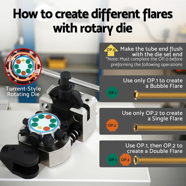 Giantz 45° Brake Line Flaring Tool Kit For 3/16" 3/8" Tubing With Cutter Concrete Saws