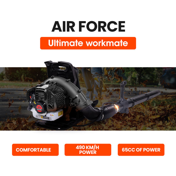 Mtm 65Cc Petrol Backpack Leaf Blower Commercial 2 Stroke Garden Yard Tool Leaf Blowers