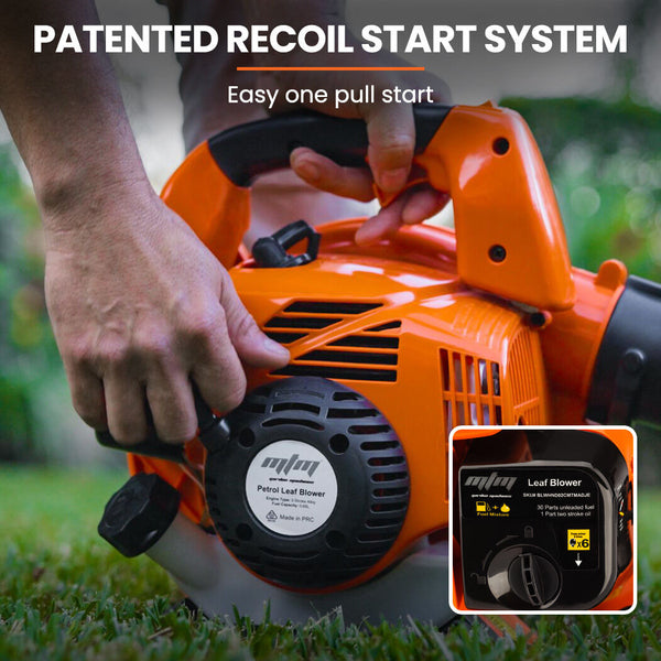 Mtm Petrol Leaf Blower 26Cc 2 Stroke Hand Garden Yard Outdoor Two Leaf Blowers