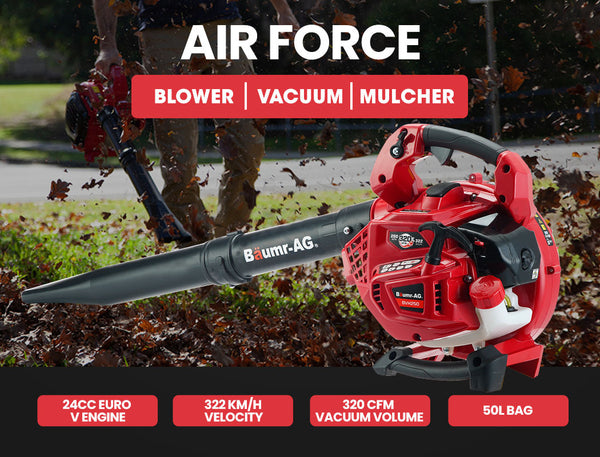 Baumr Ag Cordless Leaf Blower Vacuum Petrol Hand Garden Lawn Held 2 Stroke Leaf Blowers