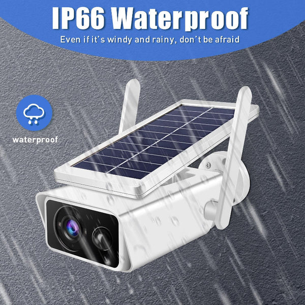 Solar Powered Wireless Security Camera With Motion Detection And Night Vision Security Cameras
