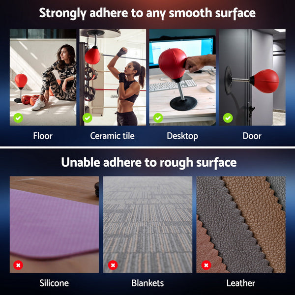 Everfit Desktop Punching Boxing Bag Stand Set With Pump Swivel Speed Balls Punching Bags