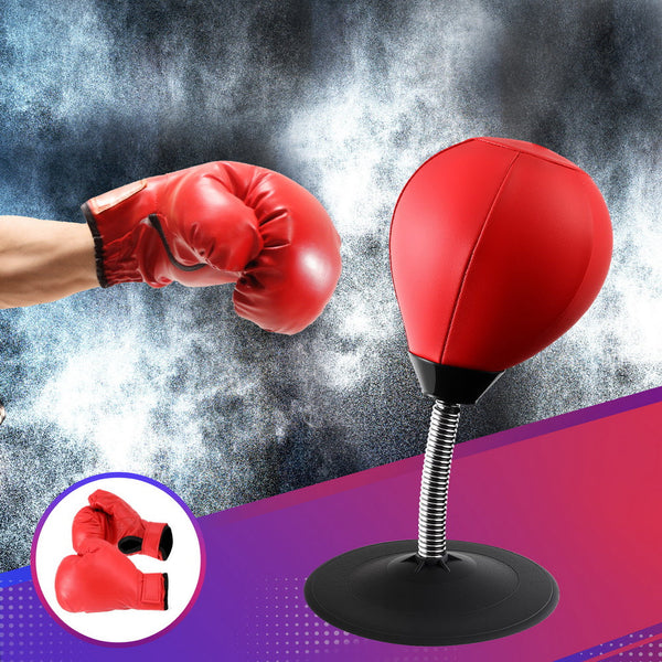 Everfit Desktop Punching Boxing Bag Stand Set With Pump Swivel Speed Balls Punching Bags