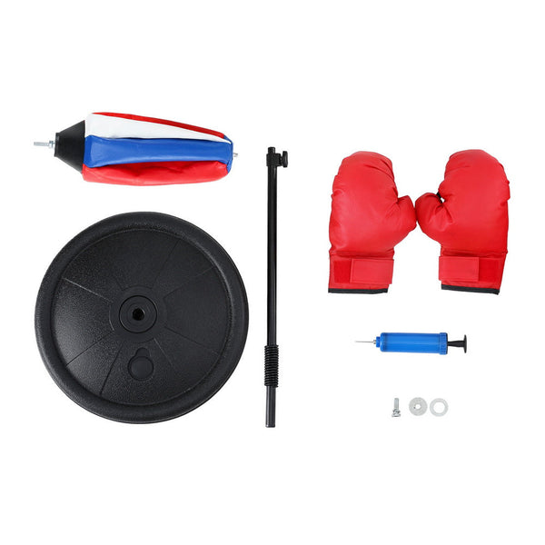 Everfit Kids Punching Bag Stand Set Adjustable 76 112Cm With Gloves & Pump Punching Bags
