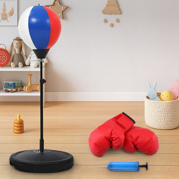 Everfit Kids Punching Bag Stand Set Adjustable 76 112Cm With Gloves & Pump Punching Bags