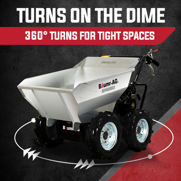 Baumr Ag Mini Dumper Power Wheel Barrow Tracked Motorised Petrol Powered Wheelbarrow Wheelbarrows Carts Wagons