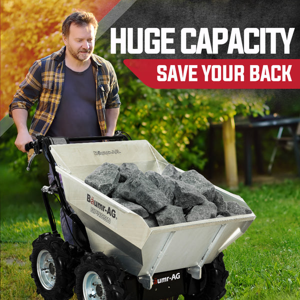 Baumr Ag Mini Dumper Power Wheel Barrow Tracked Motorised Petrol Powered Wheelbarrow Wheelbarrows Carts Wagons