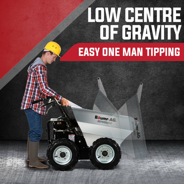 Baumr Ag Mini Dumper Power Wheel Barrow Tracked Motorised Petrol Powered Wheelbarrow Wheelbarrows Carts Wagons