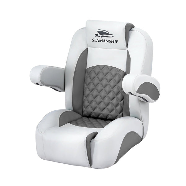 Seamanship Reclining Captain Boat Seat 90 155 Recline 19Cm Thick Cushion Boat Seats
