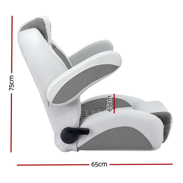 Seamanship Reclining Captain Boat Seat 90 155 Recline 19Cm Thick Cushion Boat Seats