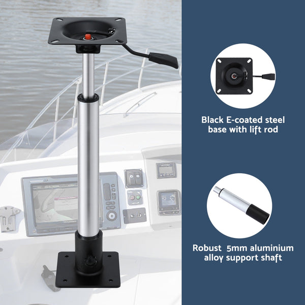 Seamanship Boat Seat Pedestal 55 75Cm Adjustable Gas Lift 360 Degrees Swivel Boat Seats