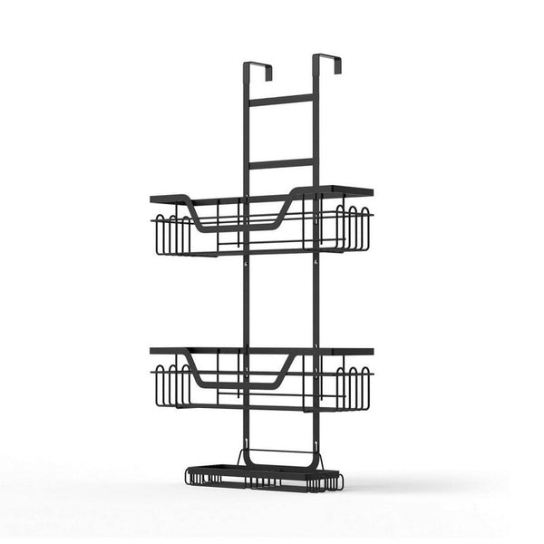 Artiss 2X 3 Tier Over The Door Shower Caddy Black Bathroom Storage Organizer Bath Caddies & Trays