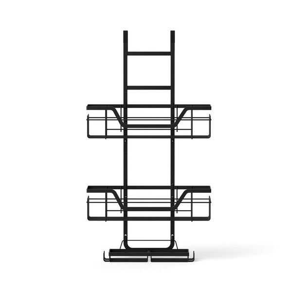 Artiss 2X 3 Tier Over The Door Shower Caddy Black Bathroom Storage Organizer Bath Caddies & Trays