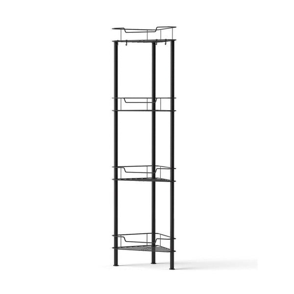 Artiss 2X Floor Standing Shower Caddy 4 Tier Rustproof Bathroom Storage Black Bath Caddies & Trays