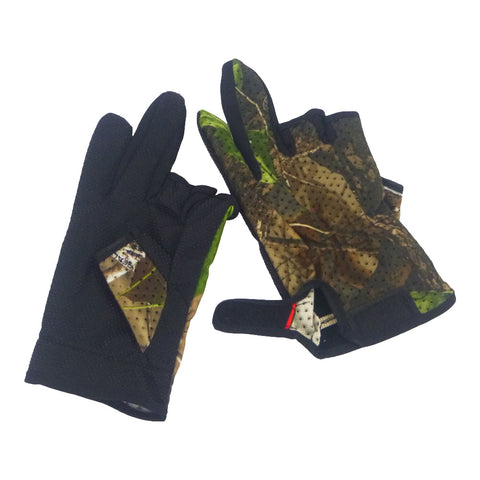 Bstc 3 Finger Camo Green Gloves