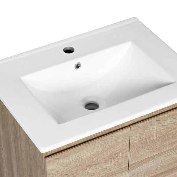 Cefito Vanity Unit 600Mm With Basin Oak Bathroom Sinks