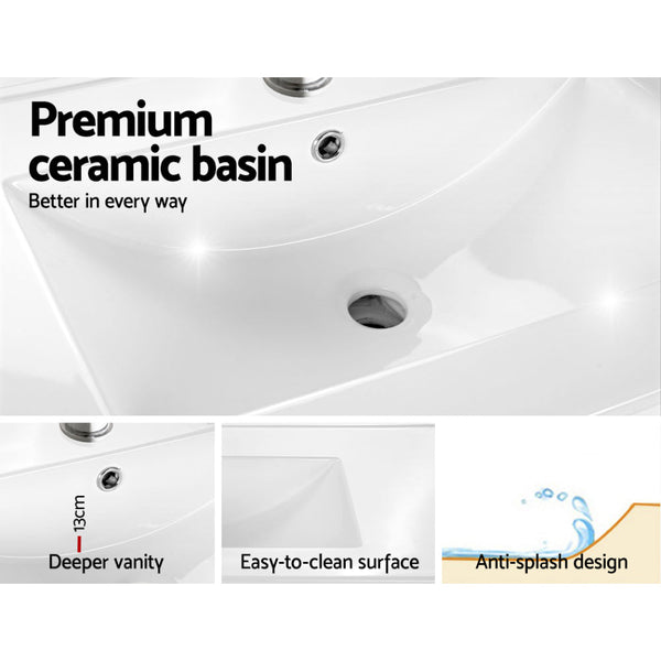 Cefito Vanity Unit 600Mm With Basin Oak Bathroom Sinks